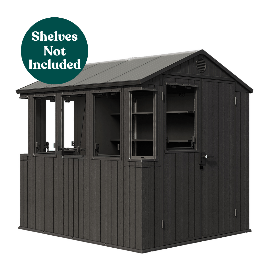 Keter Potting 6x8 Shed - Dark Grey (1.9 x 2.4m)