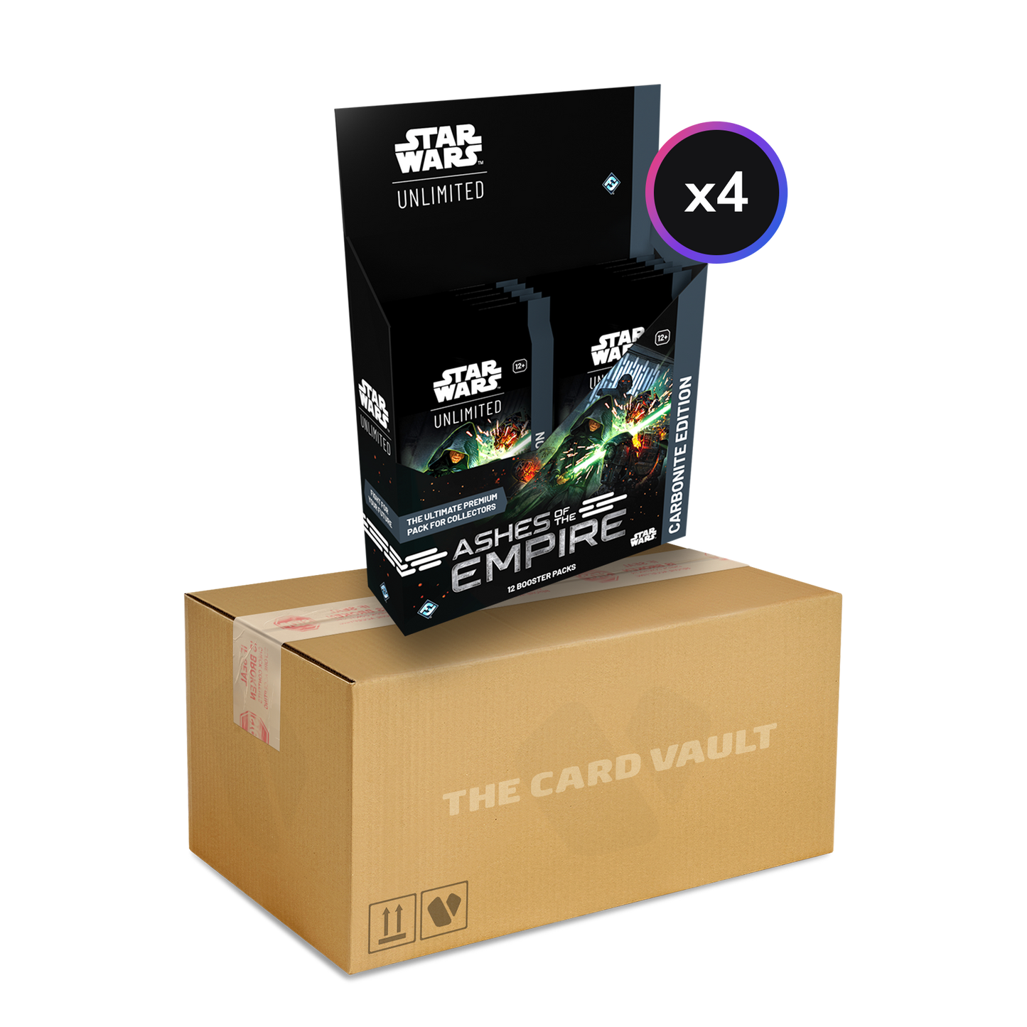 Star Wars: Unlimited - Ashes of the Empire - Carbonite Display Case (4x Booster Boxes)