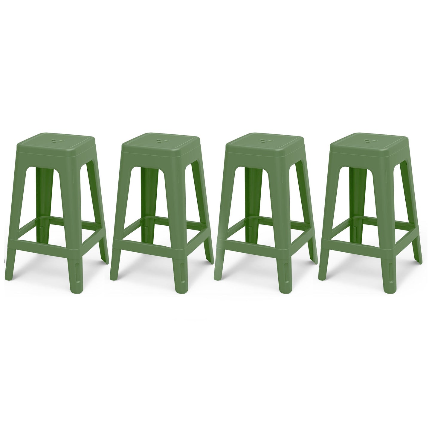 Keter Lucca Indoor/Outdoor Bar Stool - Green- 4 pack