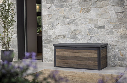 Keter Signature 570L Storage Box - Walnut Look