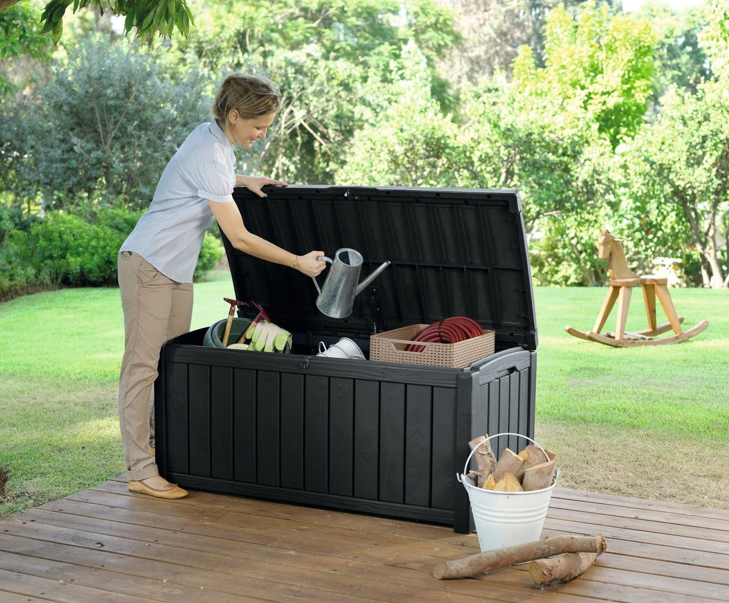 Keter Glenwood 390L Storage Box - Graphite