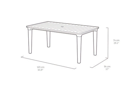Keter Futura Iowa Dining Set - Graphite