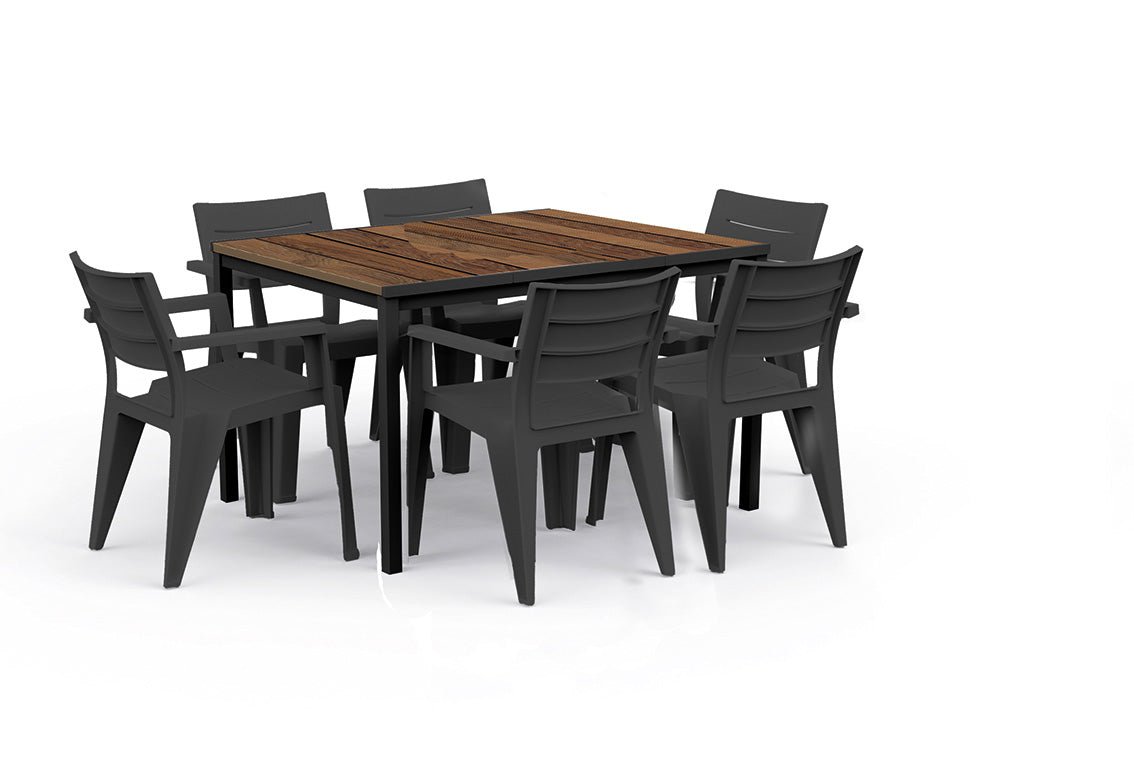Keter Signature Porto Dining Table - Walnut Look (1.6 x 0.9m)