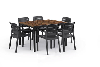 Keter Signature Porto Dining Table - Walnut Look (1.6 x 0.9m)
