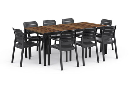Keter Signature Porto Dining Table - Walnut Look (2 x 0.9m)