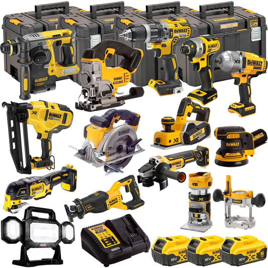 Dewalt 18V 14 Piece Power Tool Kit with 3 x 5.0Ah Batteries T4TKIT-4818