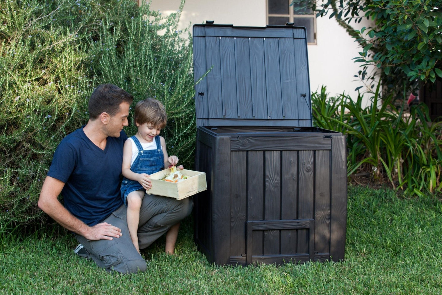 Keter DECO Wood Look 330L Composter - Brown