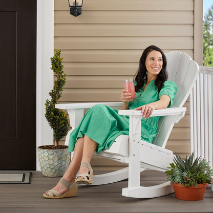 Keter Everest Rocking Adirondack Chair - White -  2 PACK