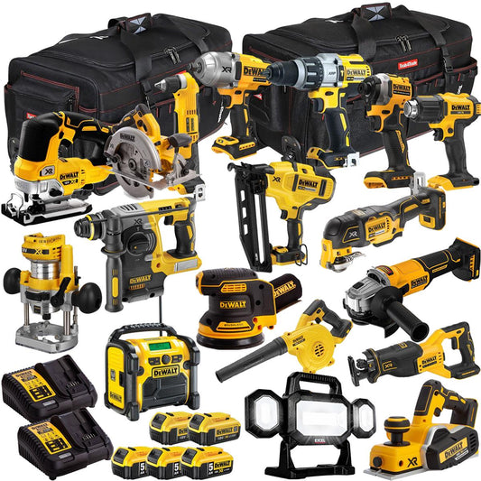 Dewalt 18V 18 Piece Combo Kit with 5 x Batteries & Charger T4TKIT-1067