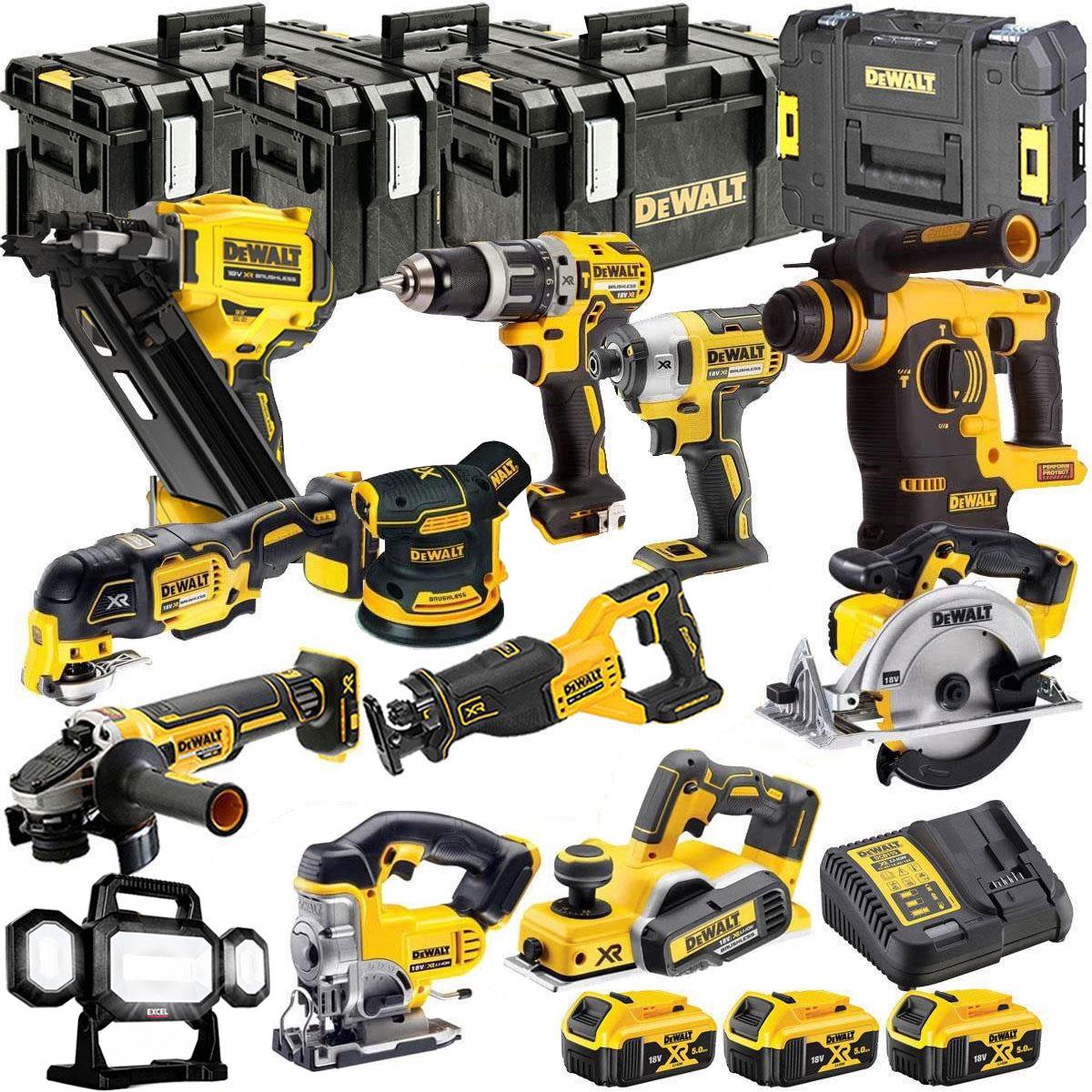 Dewalt 18V 12 Piece Power Tool Kit with 3 x 5.0Ah Batteries T4TKIT-29959