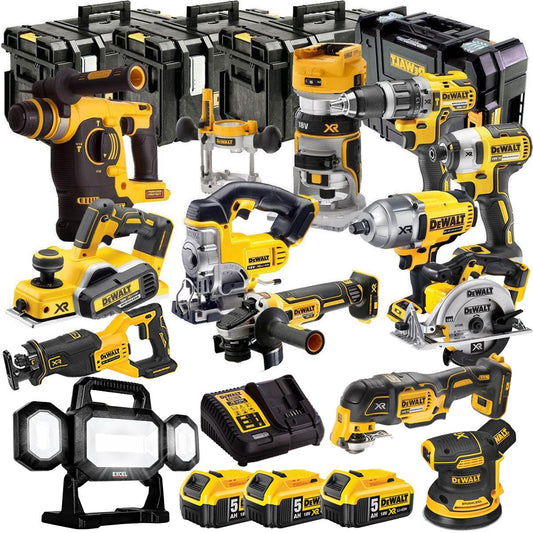 Dewalt DCKT4T13B4 18V 3 x 5.0Ah Battery & Charger XR 13 Piece TStak Tool Storage Kit