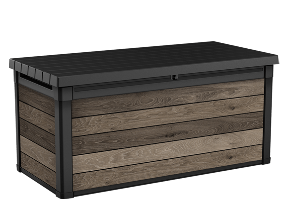 Keter Signature 570L Storage Box - Walnut Look