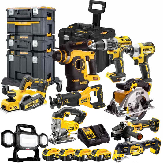 Dewalt DEWT4T10PT4 18V 4 x 5.0Ah Batteries XR Li-Ion 10 Piece TStak 2.0 Kit