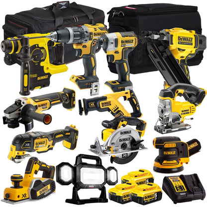 Dewalt 18V 12 Piece Power Tool Kit with 3 x 5.0Ah Battery & Charger T4TKIT-8064