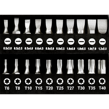 Kendo 101 Piece Screwdriver Bit & Socket Set with Bench Organiser Stand Multi Drive Tool Station