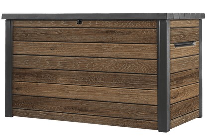 Keter Signature 870L Storage Box - Walnut Look