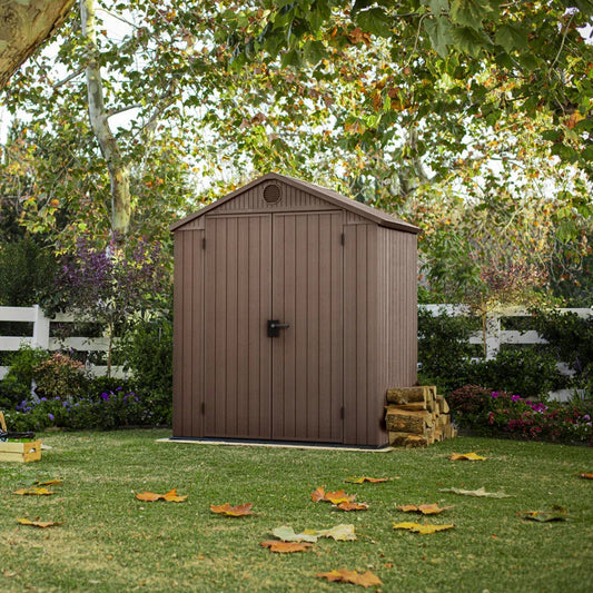 6 Ft. W X 4 Ft. D Double Door Apex Outdoor Garden Shed
