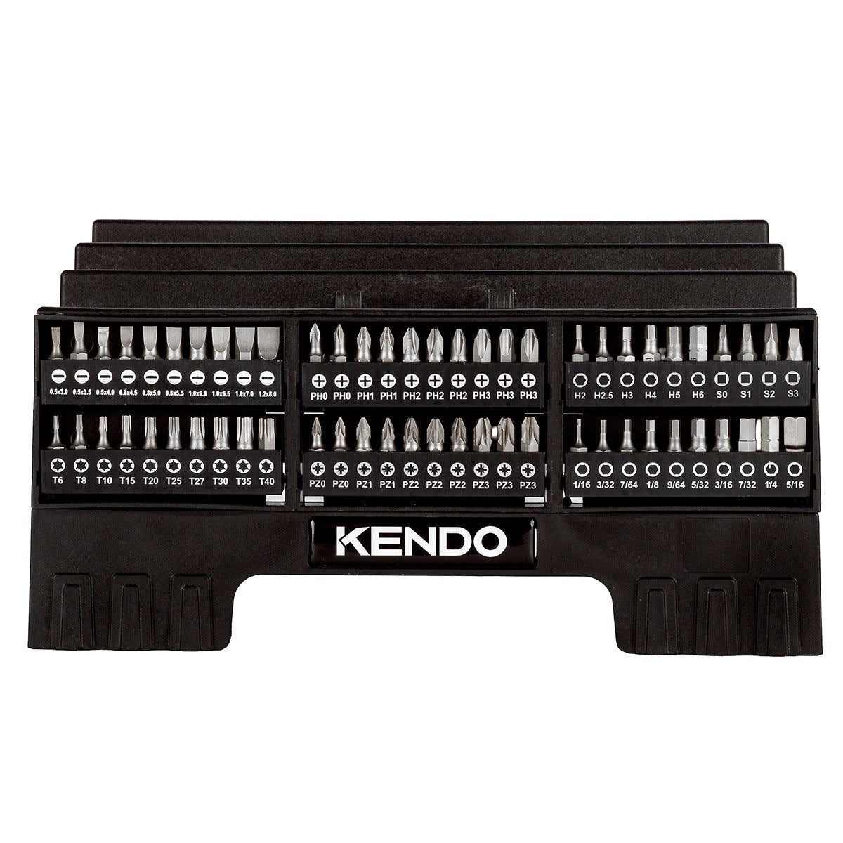 Kendo 101 Piece Screwdriver Bit & Socket Set with Bench Organiser Stand Multi Drive Tool Station