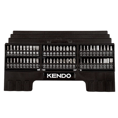 Kendo 101 Piece Screwdriver Bit & Socket Set with Bench Organiser Stand Multi Drive Tool Station