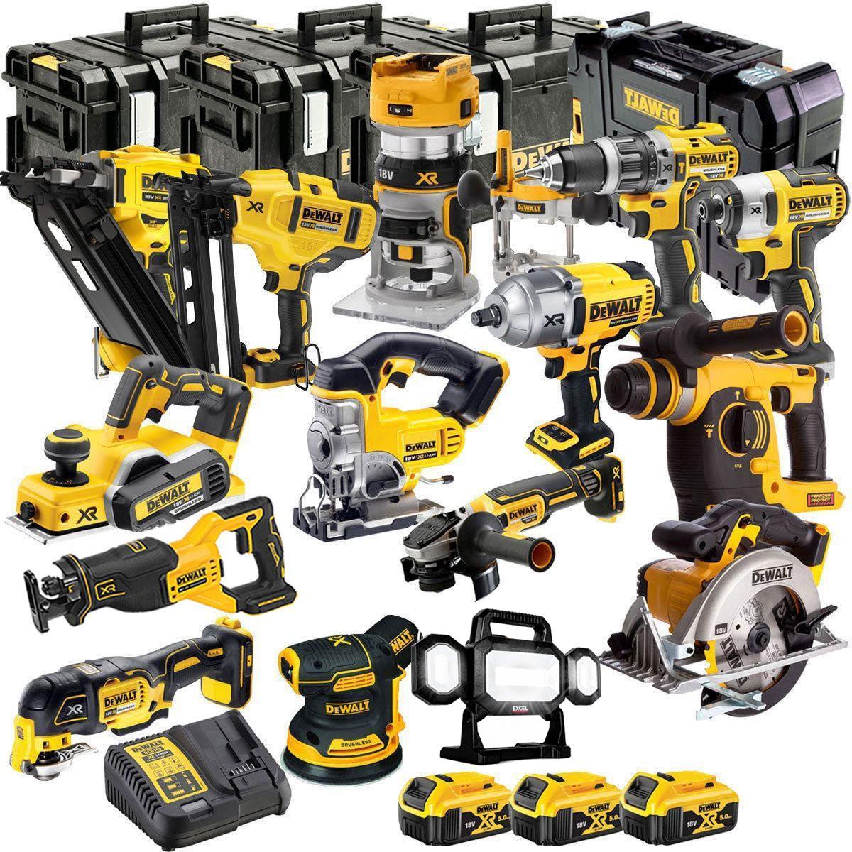 Dewalt DCKT4T15B4 18V 3 x 5.0Ah Battery & Charger XR Li-Ion 15 Piece Toughsystem Kit