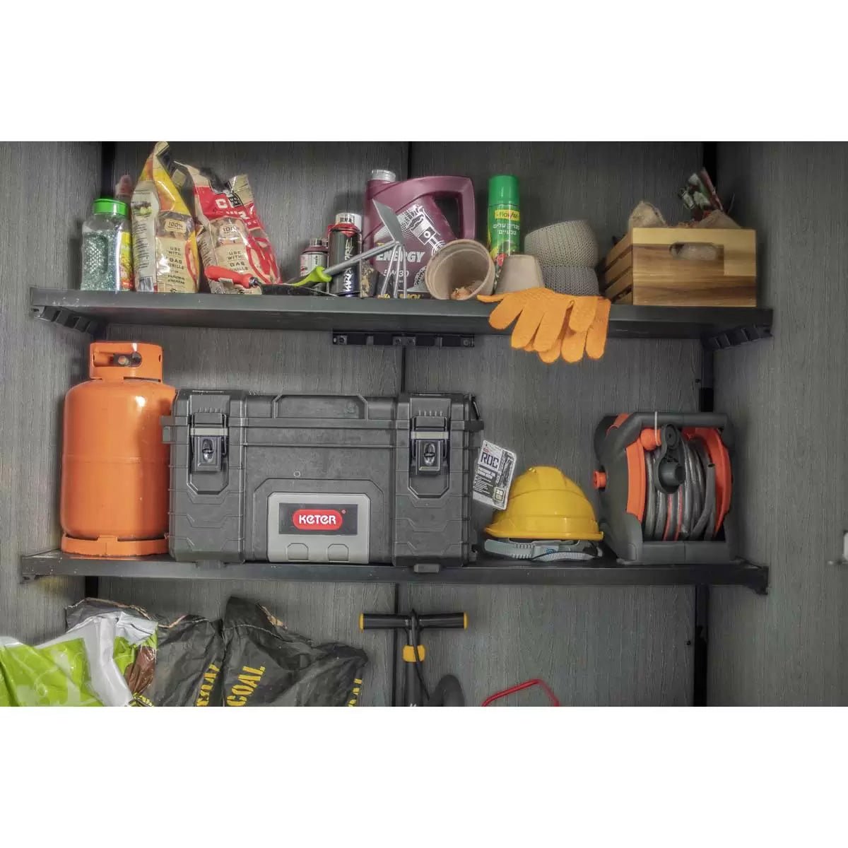 Keter Signature Vertical Shed - Ashwood Look