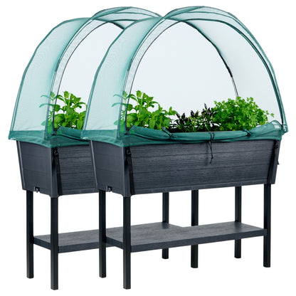 PRE ORDER: AUG. - 2 x Keter Alfresco Raised Garden Beds with NET Covers