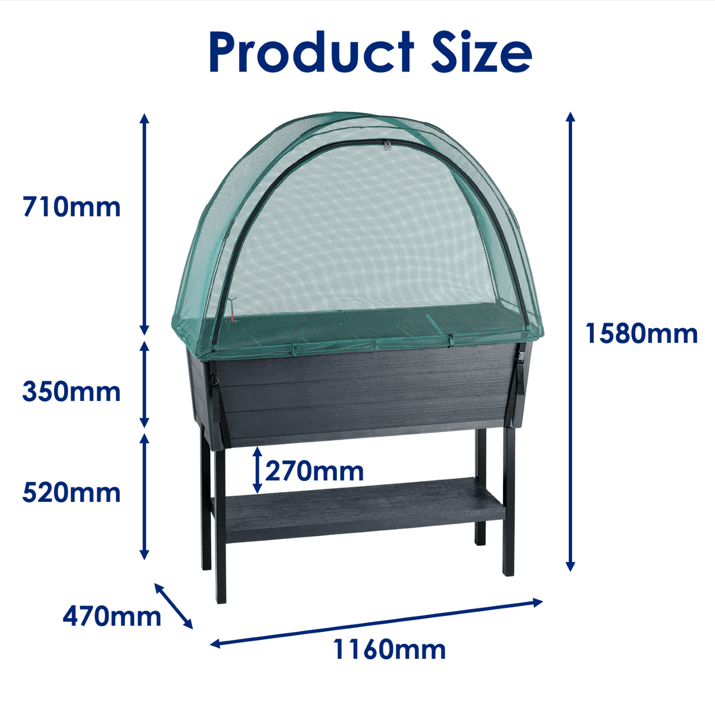 PRE ORDER: AUG. - 2 x Keter Alfresco Raised Garden Beds with NET Covers