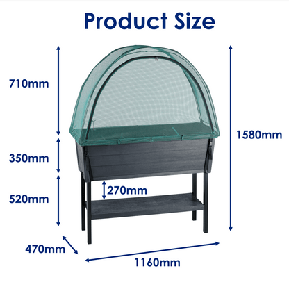 PRE ORDER: AUG. - Keter Alfresco Raised Garden Bed with NET Cover