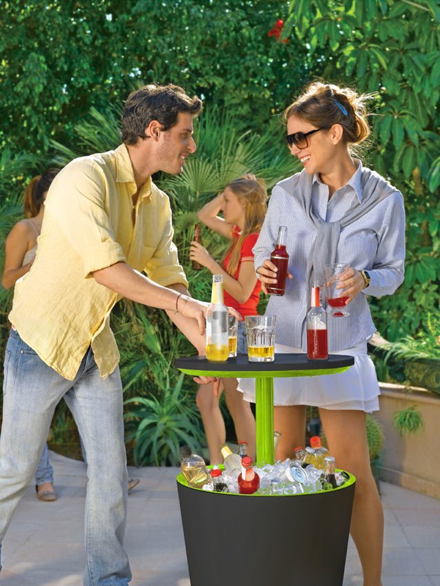 Keter Illuminated Cool Bar - Graphite/ Lime