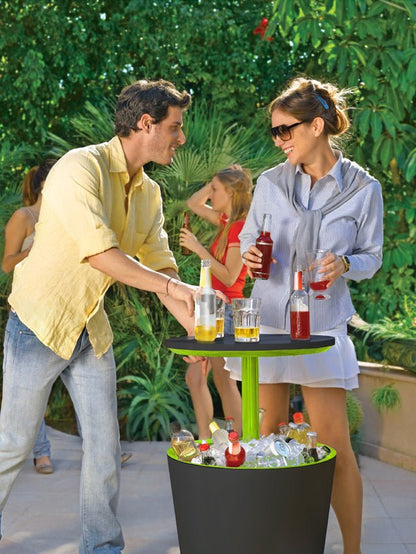 Keter Illuminated Cool Bar - Graphite/ Lime