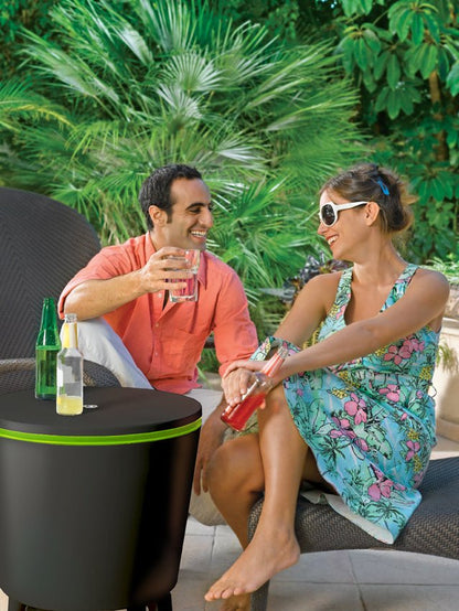 Keter Illuminated Cool Bar - Graphite/ Lime