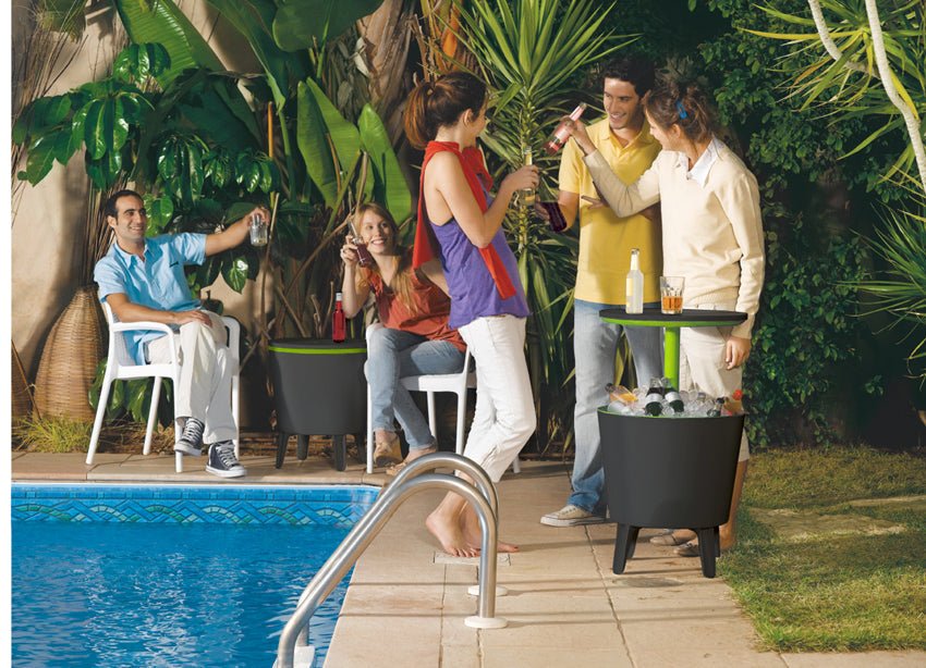 Keter Illuminated Cool Bar - Graphite/ Lime
