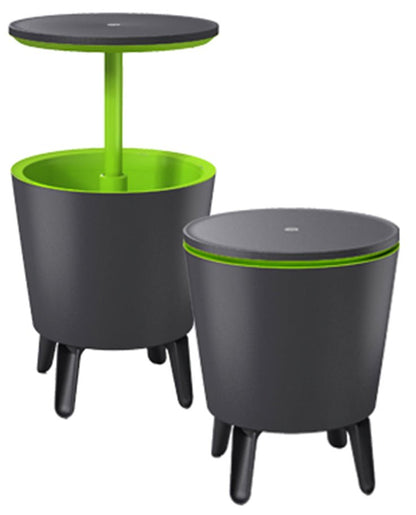 Keter Illuminated Cool Bar - Graphite/ Lime