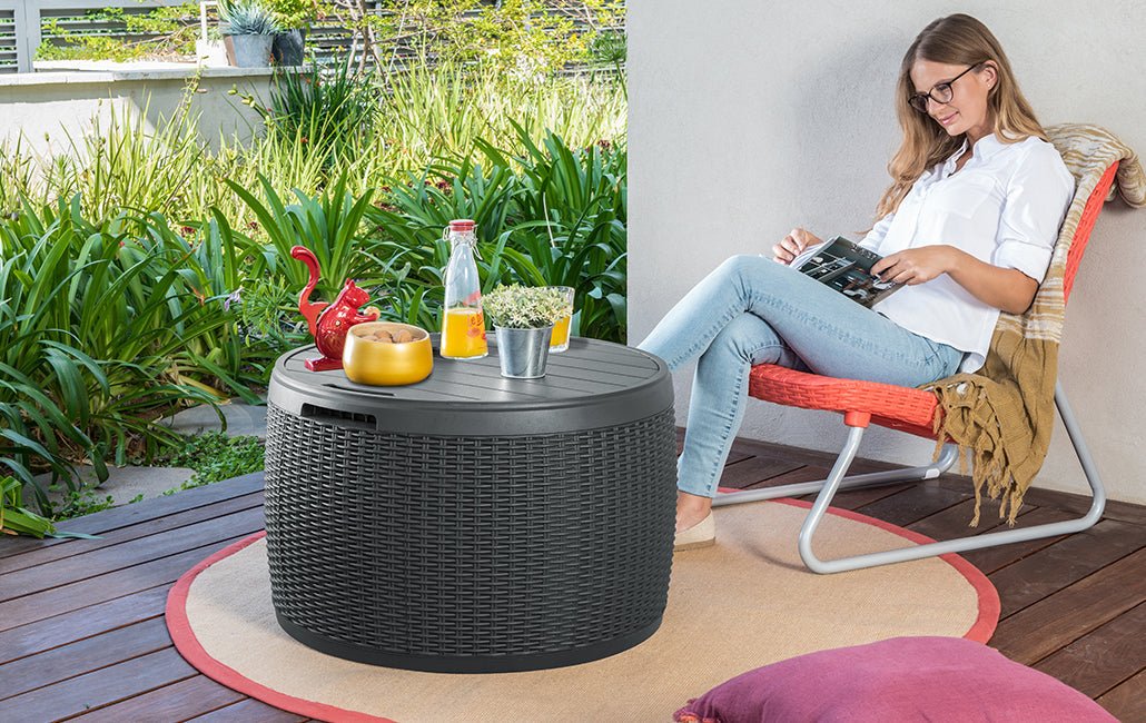 Keter Circa Rattan 140L Storage Box - Grey