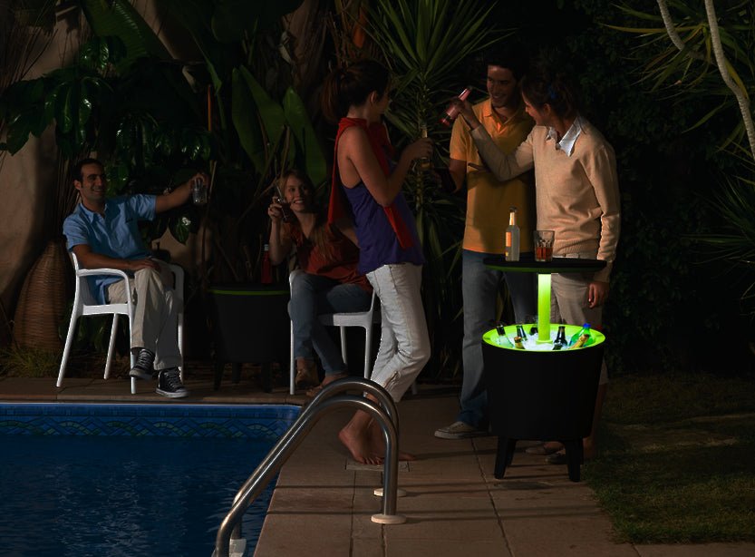 Keter Illuminated Cool Bar - Graphite/ Lime