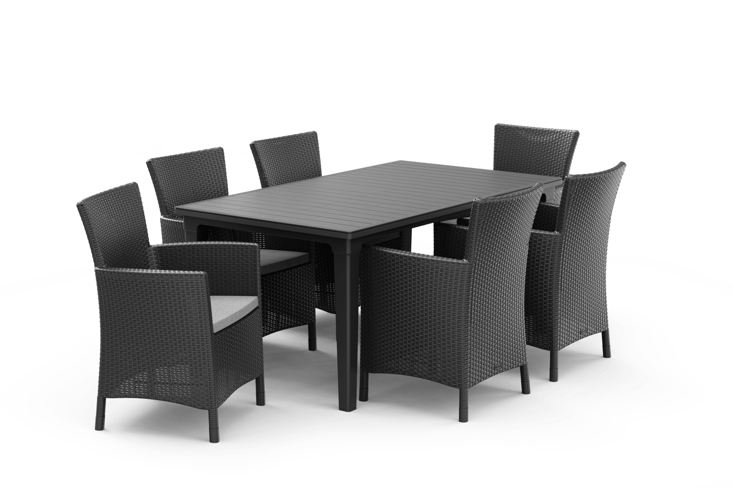 Keter Futura Iowa Dining Set - Graphite
