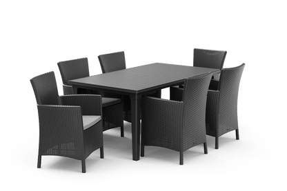 Keter Futura Iowa Dining Set - Graphite