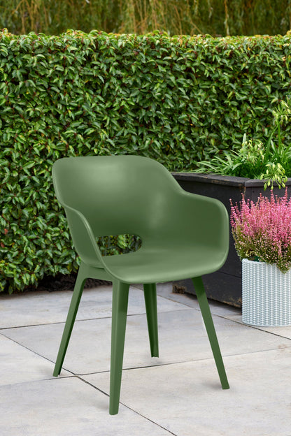 Keter Akola Dining Chair - Olive Green- 2 Pack