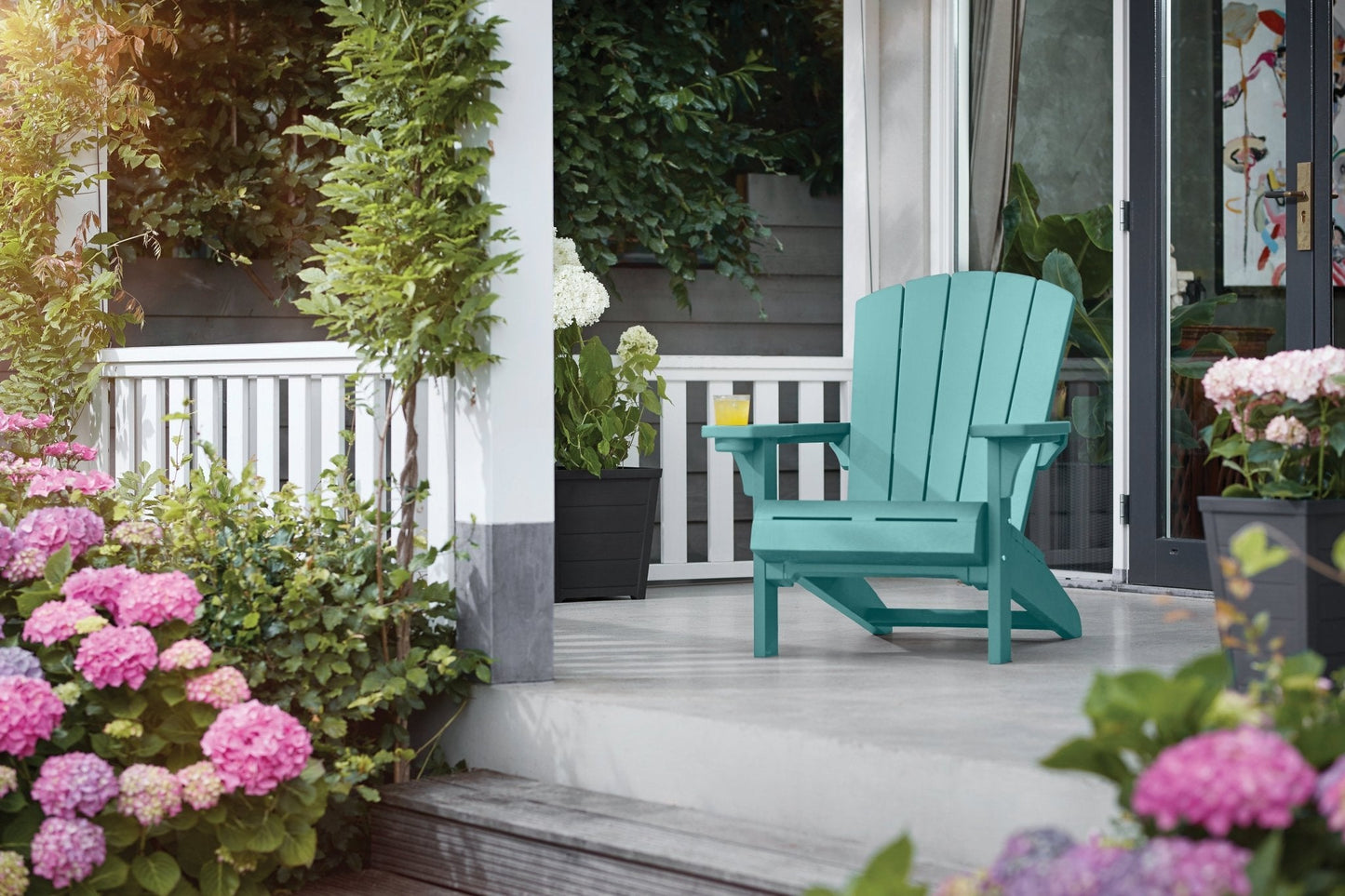 PRE ORDER: AUG. - Keter Alpine Adirondack Chair - Aqua Teal