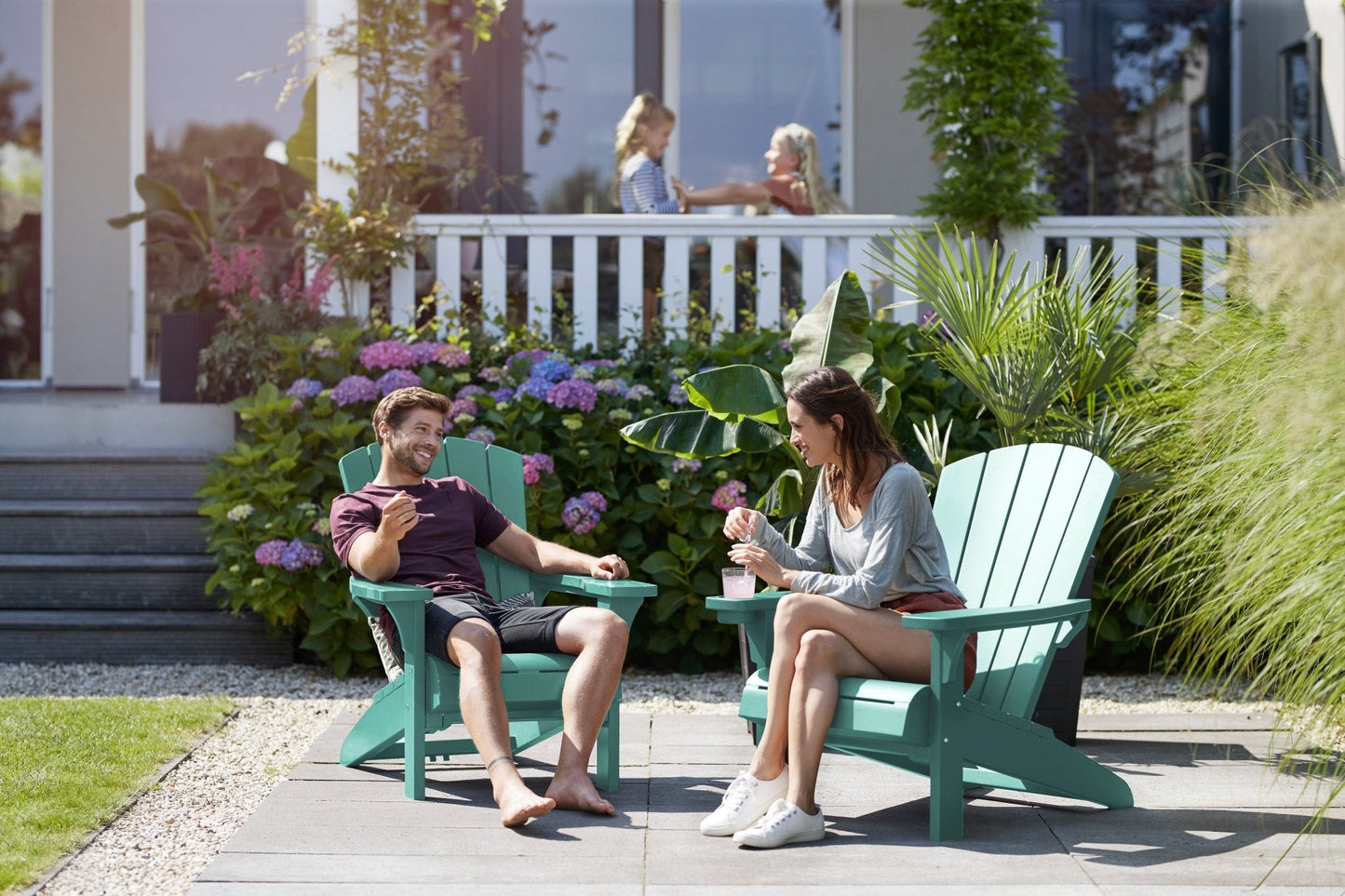 PRE ORDER: AUG. - Keter Alpine Adirondack Chair - Aqua Teal