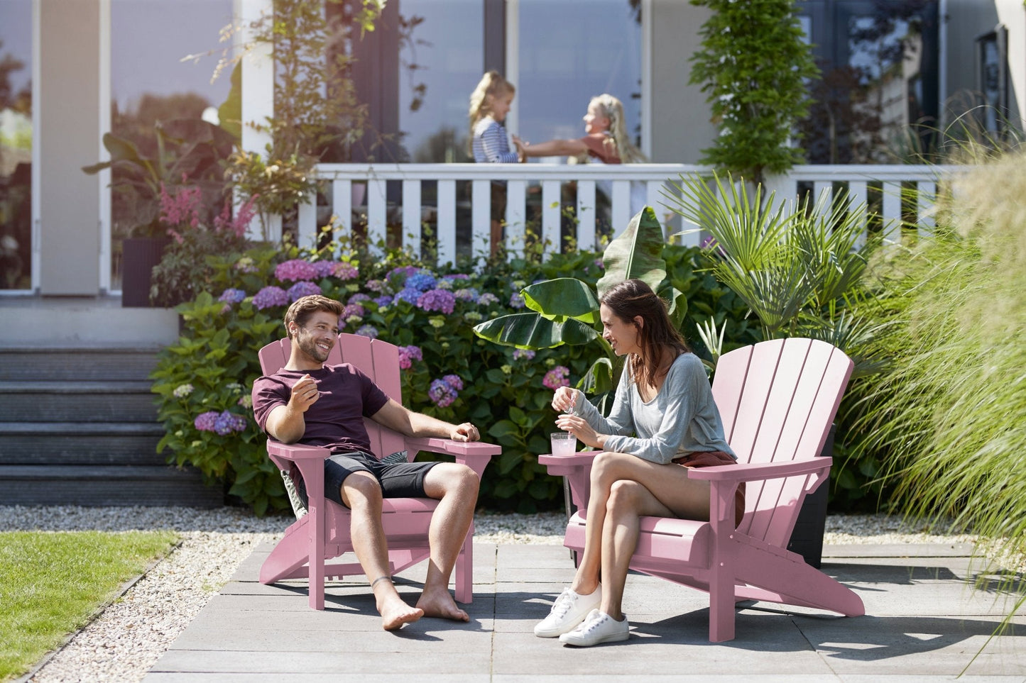 PRE ORDER: JULY. - Keter Alpine Adirondack Chair - Pink