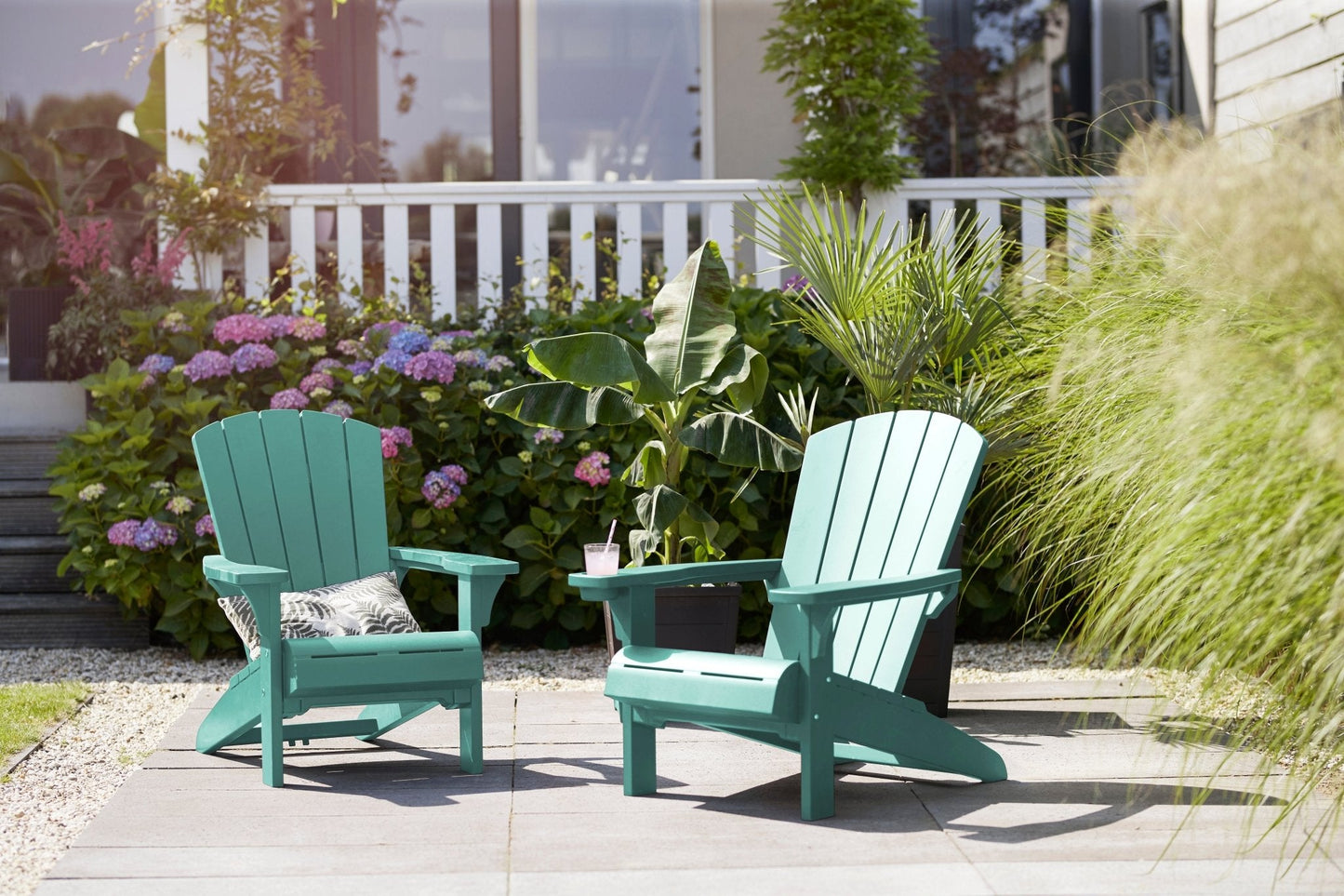 PRE ORDER: AUG. - Keter Alpine Adirondack Chair - Aqua Teal