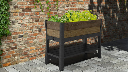 Keter Signature Elevated Garden Bed - Walnut Look