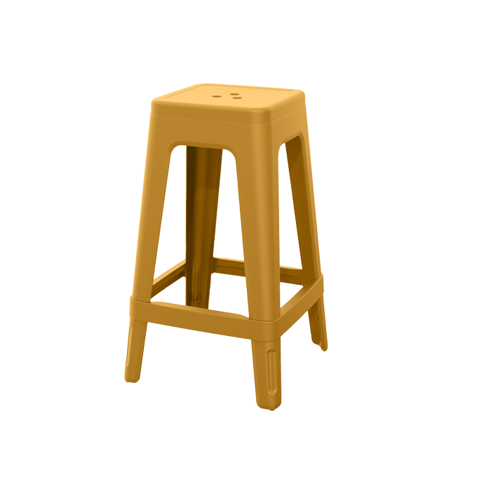 Keter Lucca Indoor/Outdoor Bar Stool - Amber Yellow