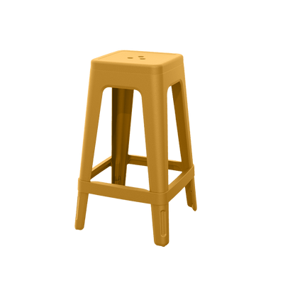 Keter Lucca Indoor/Outdoor Bar Stool - Amber Yellow