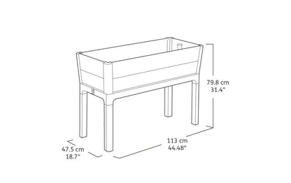 Keter Darwin Raised Garden Bed - Grey