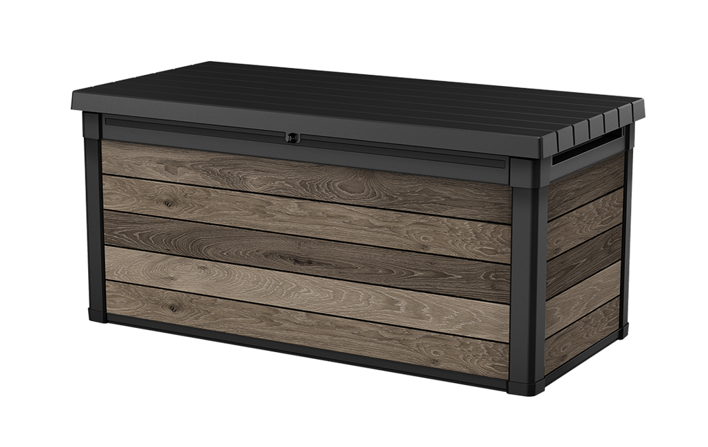 Keter Signature 570L Storage Box - Walnut Look