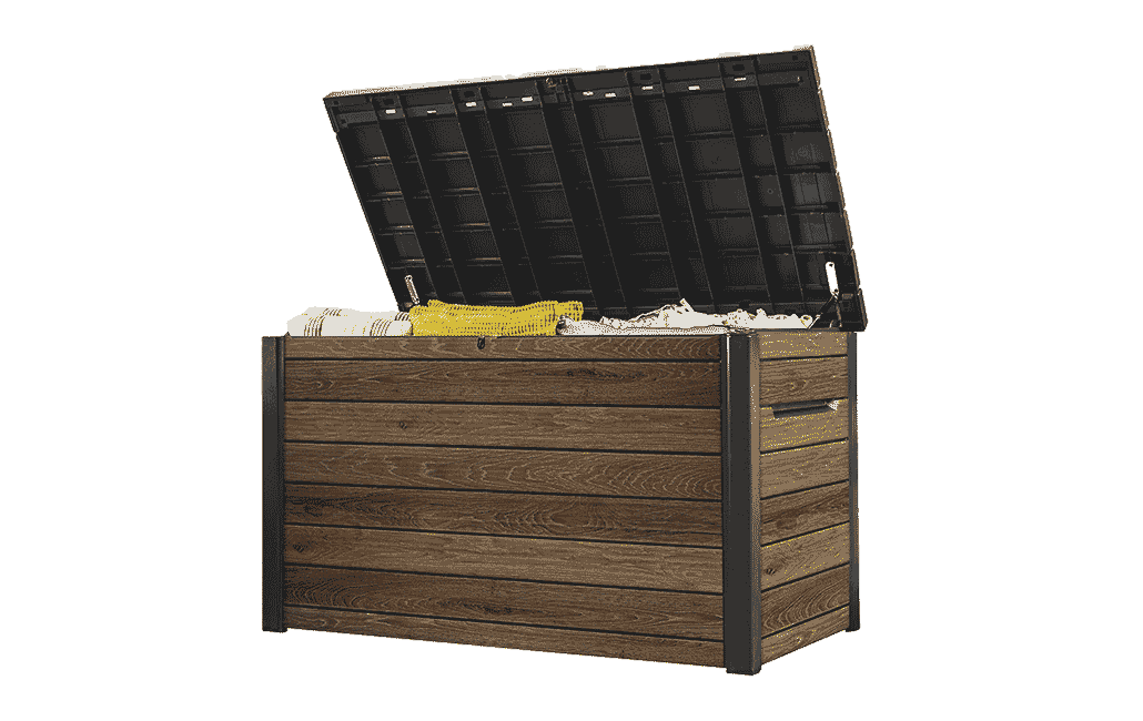 Keter Signature 870L Storage Box - Walnut Look
