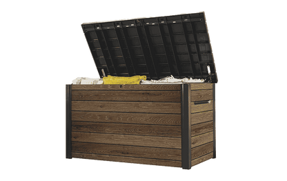 Keter Signature 870L Storage Box - Walnut Look
