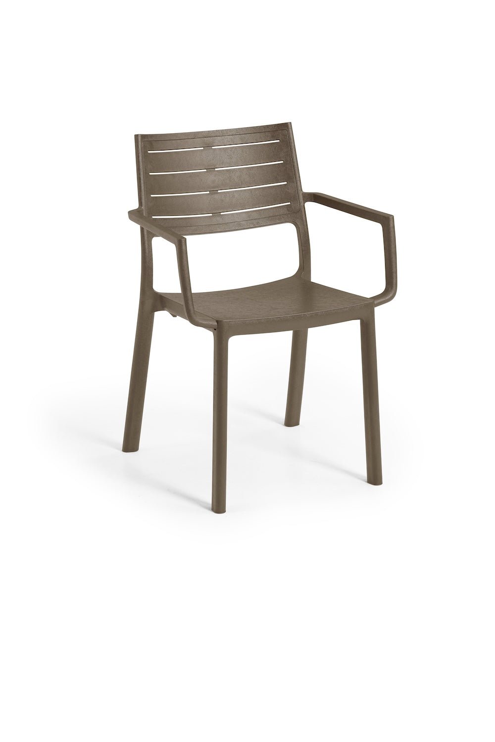 Keter Metaline Metal Look Dining Chair: Cappuccino- 6 Pack